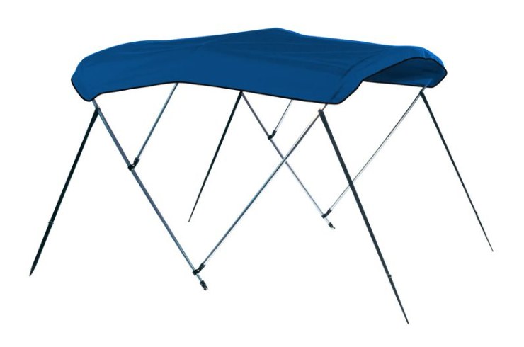 Carver Pacific Blue Sunbrella Acrylic 3-Bow Ready to Assemble Bimini Canvas with Storage Boot, 6' L x 79