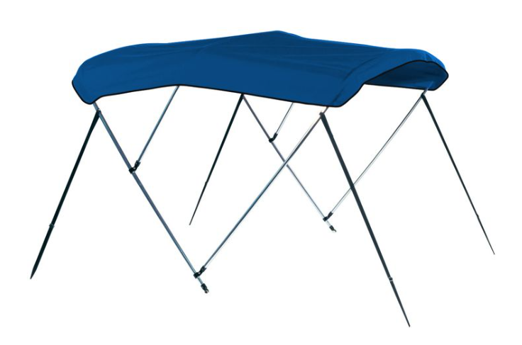 Carver Pacific Blue Sunbrella Acrylic 3-Bow Ready to Assemble Bimini Canvas with Storage Boot, 6' L x 73