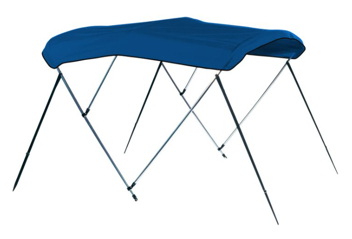 Carver Pacific Blue Sunbrella Acrylic 3-Bow Ready to Assemble Bimini Canvas with Storage Boot, 6' L x 67