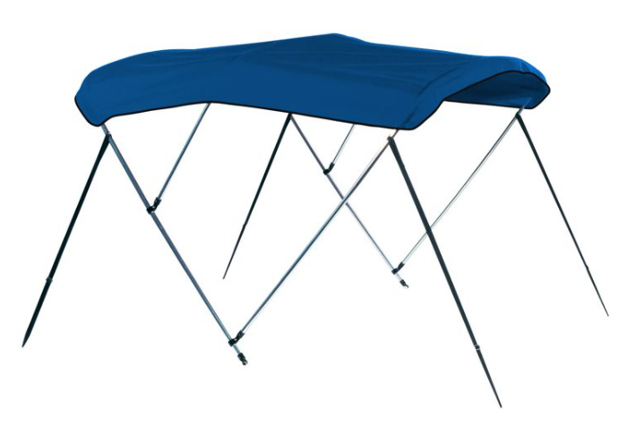 Carver Pacific Blue Sunbrella Acrylic 3-Bow Ready to Assemble Bimini Canvas with Storage Boot, 6' L x 67