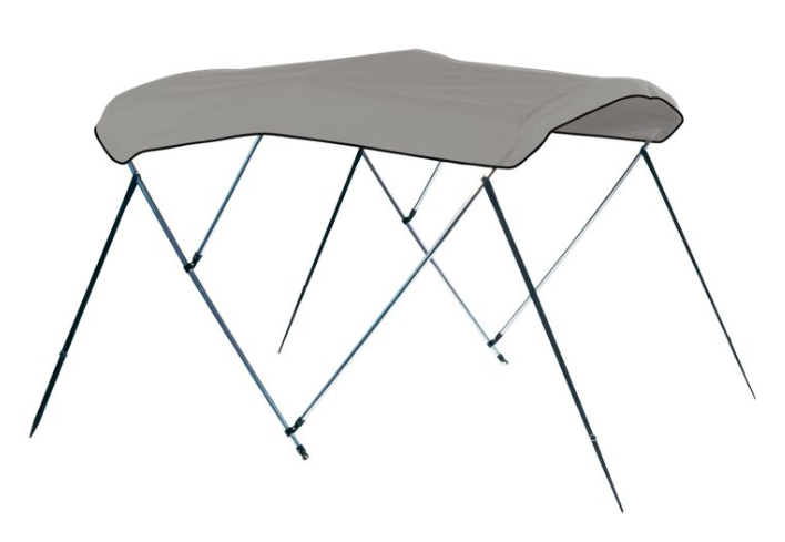 Carver Cadet Gray Sunbrella Acrylic 3-Bow Ready to Assemble Bimini Canvas with Storage Boot, 6' L x 67