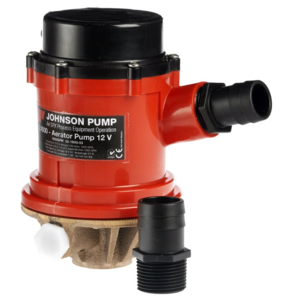 Johnson Pump Pro Series 12V 1596 GPH Electric Livewell/Baitwell Impeller Aerator Pump  • 16004B