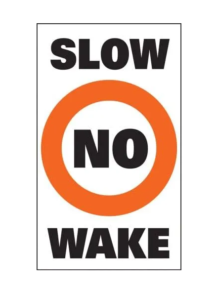 Taylor Made Sur-Mark Buoy Label - Slow No Wake, 13