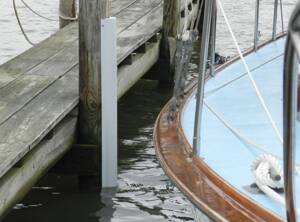 Dock Edge 6' Piling Bumper, 6ft, White  • DE1020F