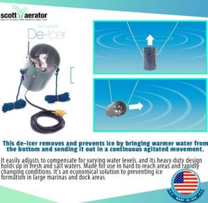 Scott Aerator Slinger De-Icer for Lakes & Ponds, 1 HP, 115 Volt, 25' Cord • 11001