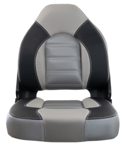 Springfield Marine Skipper Premium Boat Seat, High Back, Charcoal/Gray Black Shell  • 1061063-B