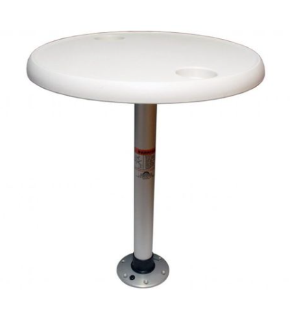 Springfield Marine Thread-Lock Round Table Kit with Flush Mount Base, 24