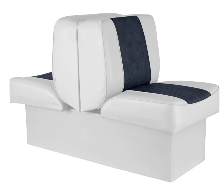 Wise Deluxe Series Back to Back Lounge Seat - White / Navy  • 8WD707P-1-924