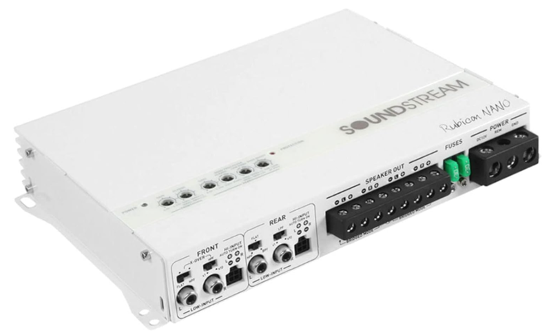 Soundstream Rubicon Nano Marine 1400W Class D 4-Channel Amplifier, White  • MR41400D