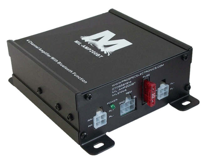 Milennia 4x 45w Peak Four Channel Marine Amplifier With Bluetooth  • MIL-AMP200BT