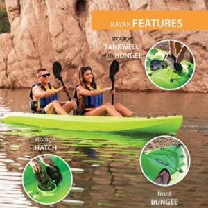 Lifetime Kokanee 106 Sit-On-Top Tandem Kayak - Lime Green  • 90436
