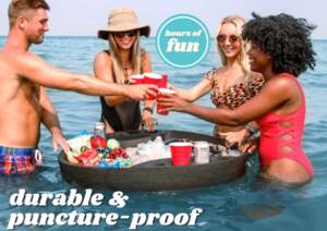 Polar Whale Floating Giant Round Bar Serving Tray Drink Table Pool Foam Beach Float  • HOU1000444
