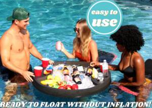 Polar Whale Floating Giant Round Bar Serving Tray Drink Table Pool Foam Beach Float  • HOU1000444