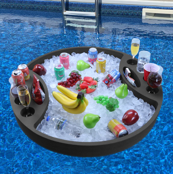 Polar Whale Floating Giant Round Bar Serving Tray Drink Table Pool Foam Beach Float  • HOU1000444