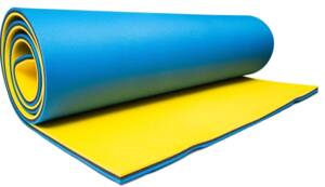 WOW Watersports CHILLraft Floating Foam Mat - 16 ft. x 6 ft., Blue/Yellow • 21-2120