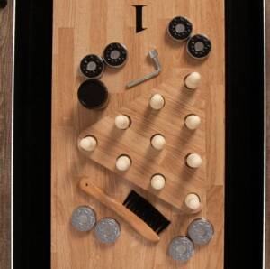 American Legend Brookdale 9' LED Shuffleboard Table w/ Bonus Bowling Game  • AL5002W