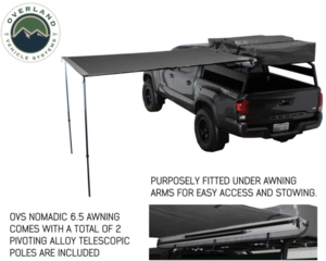 Overland Vehicle Systems Nomadic Awning 2.0 - 6.5' with Black Cover  • 18049909