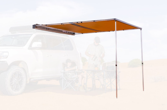 ARB Hard Case Awning with Light, Black, 8.2' x 8.2'  • 814412A