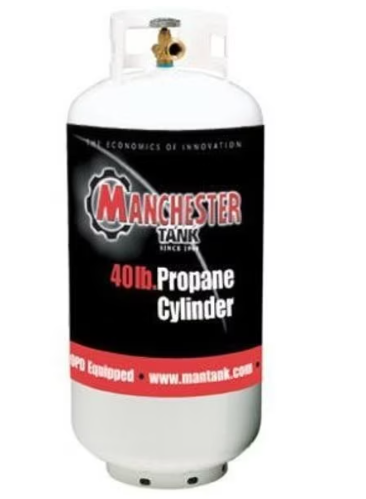 Manchester Tank 40 LB DOT Steel Propane Cylinder, Vertical, OPD Valve  • 1220TCTH.4