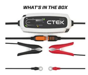 CTEK CT5 Time To Go 12 Volt Battery Charger and Maintainer with Accessories • 40-255