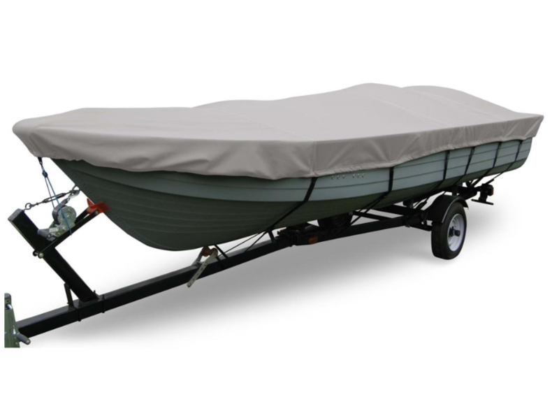 Carver Flex-Fit Haze Gray Poly-Guard Boat Cover for 14'-16' L x 78