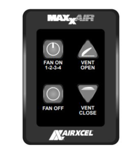 Maxxair Wall Control for Roof Vents, 4 Key, Black  • 00A03550K