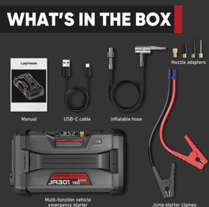 Lokithor Jump Starter with Air Compressor 2000Amp  • JA301