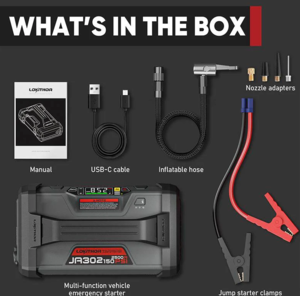 Lokithor Jump Starter with Air Compressor 2500Amp  • JA302