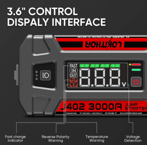Lokithor Jump Starter 100W Two-way Fast Charging 3000Amp  • J402
