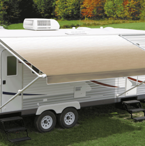 Carefree RV Awning Vinyl Fabric 21' - Camel Shale Fade With White Weatherguard  • JU216B00