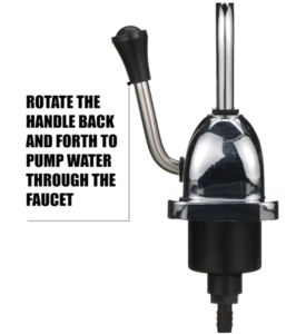 Valterra Rocket Hand Pump for RV, Camper Holding Tank Faucet Pump - Chrome  • RP800