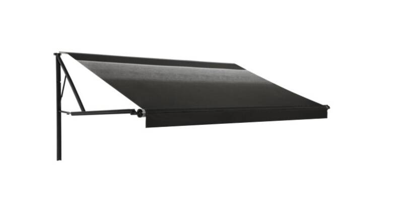 Dometic 9100 21'W x 8'Ext. Onyx Fade Vinyl Power RV Patio Awning Roller Assembly with Polar White Vinyl Weather Shield  • 915NR21.000B