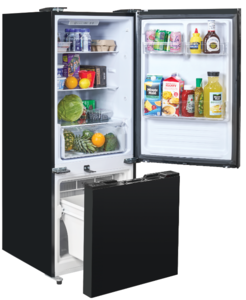 InVision 10.7cu.ft. Dual Swing Door RV Refrigerator • Black • Residential Style Fridge  • 180-2562