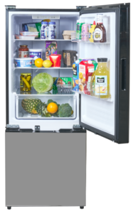 InVision Dual Swing Door Stainless Steel RV Refrigerator, 10.7cu.ft.   • 180-4562