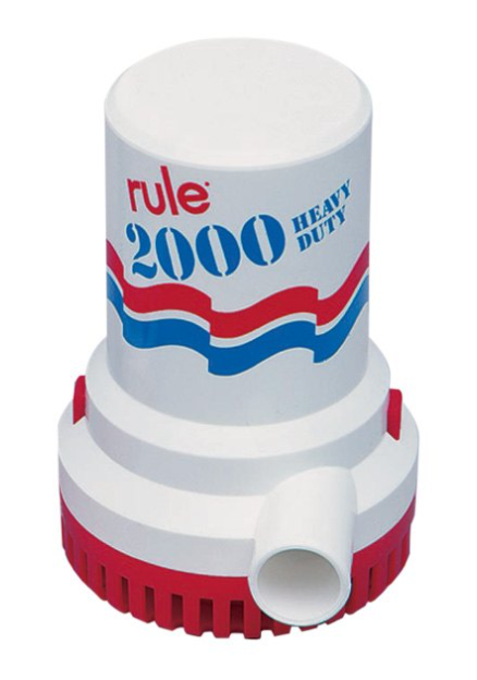 Rule 2000 GPH 12V Non-Automatic Bilge Pump  • 10-6UL