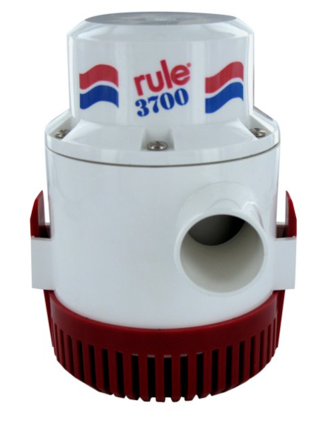 Rule 24V 3700 GPH Electric Non-Automatic Impeller Submersible Bilge Pump  • 16A