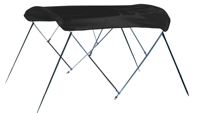 Carver 3- Bow 6' L Sunbrella Bimini Top, Black  • A5481UB-02