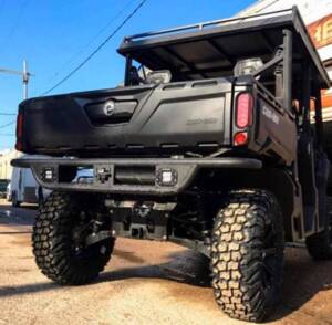 Tough Country 2016-Current Can-Am Defender Black Wrinkle UTV Deluxe Rear Bumper  • CDBB