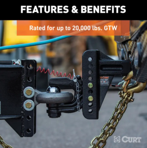 Curt Adjustable Channel Mount w/ 2-5/16