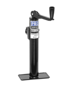 Pro Series Round Trailer Jack, Side Mount, 2,000 lbs. Lift Capacity, Topwind, Weld-On, 10 Inch Travel  • 1400400303