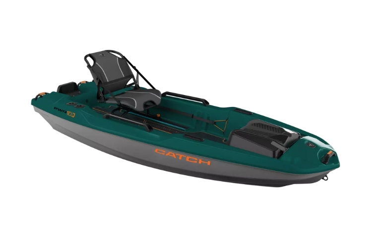 Pelican Catch PWR 100 Fishing Kayak, Forest Green  • MFP10P104