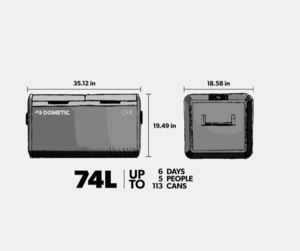 Dometic Dual Zone Powered 12 Volt Cooler, 75L • Fridge Freezer • 9600024621