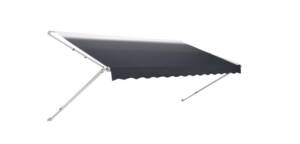 Dometic 8500 15'W x 8'Ext. Onyx Fade Vinyl Manual RV Patio Awning Roller Assembly with Polar White Vinyl Weather Shield • 848NR15.400B
