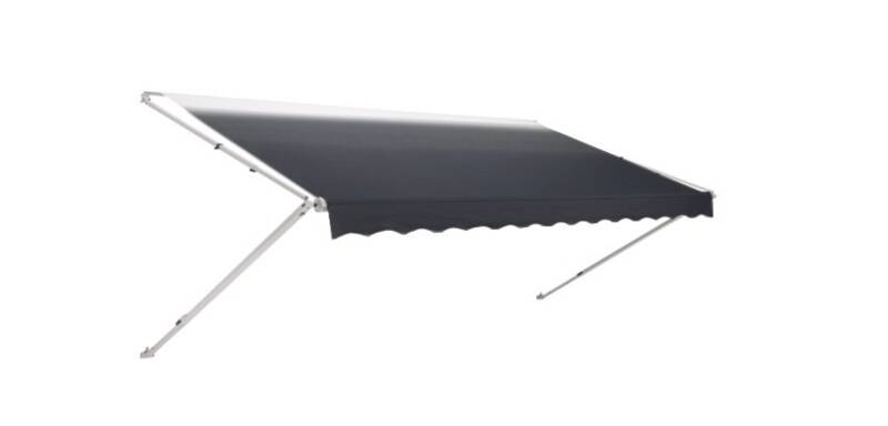 Dometic 8500 15'W x 8'Ext. Onyx Fade Vinyl Manual RV Patio Awning Roller Assembly with Polar White Vinyl Weather Shield • 848NR15.400B