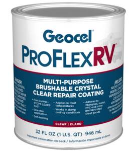 Geocel Pro Flex RV Multi-Purpose Brushable Repair Coating, 1 Quart - Clear  &bull; GC23200