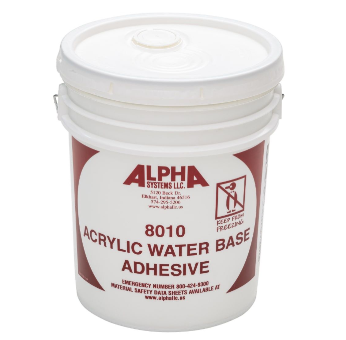 Alpha Systems 8010 Waterbase Adhesive, 5 Gallon  • 2020002231