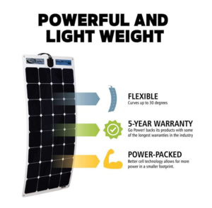 Go Power 220-Watt Flexible Solar Kit  • GP-FLEX-220