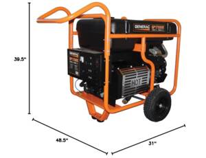 Generac 17,500 Watt Gas-Powered Portable Generator, Electric Start • G0057352