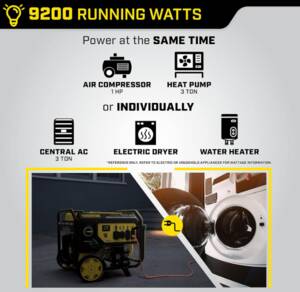 Champion Power Equipment 9200 Watt Dual Fuel Generator • 201194