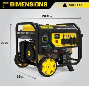 Champion Power Equipment 9200 Watt Dual Fuel Generator • 201194